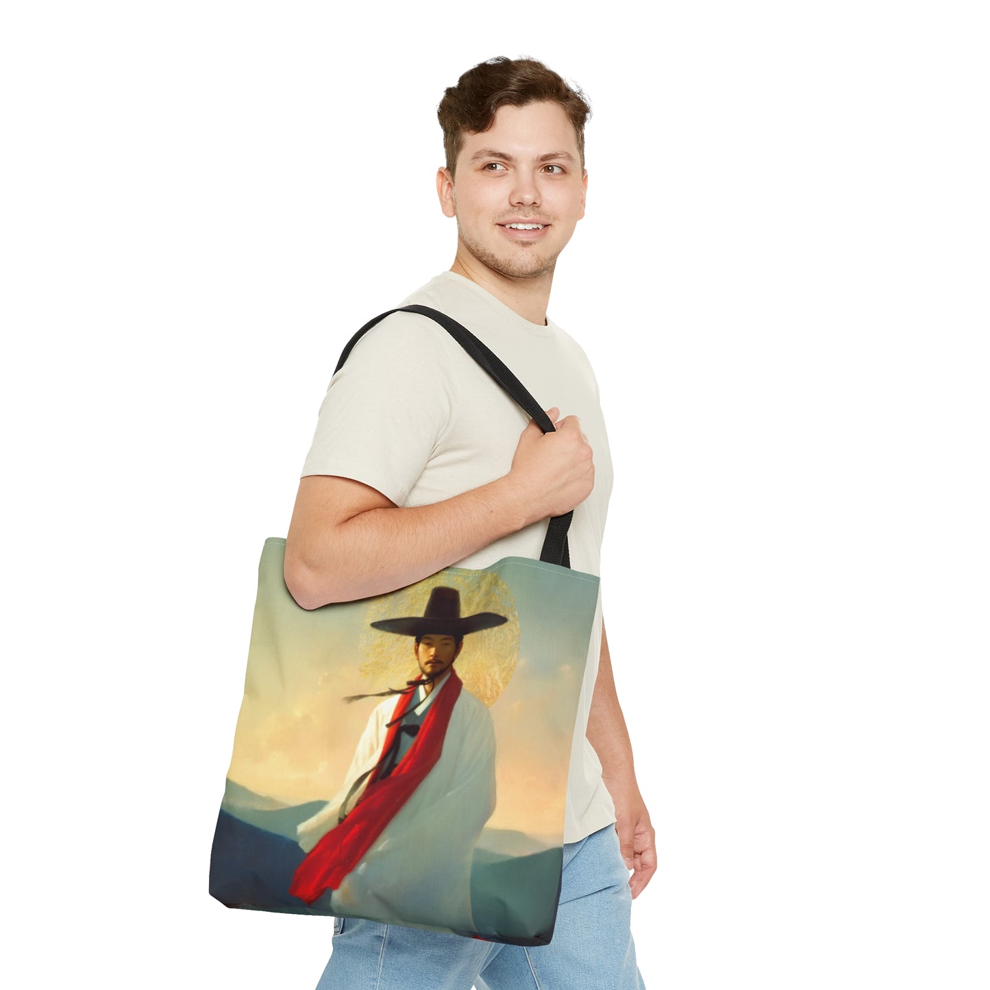 Saint Andrew Kim Taegon - Tote Bag - Large Medium Small Faith Art Bag - Bible Study Faith Purse - Double Sided Prayer Tote - Catholic Saint