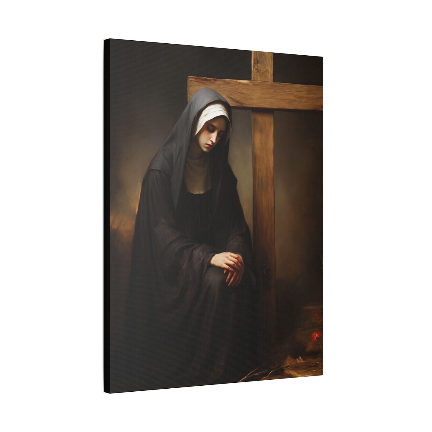 Saint Clare of Montefalco Canvas Print - Multiple Sizes - Catholic Home art - Gallery Wrapped Canvas - Sanctified Souls Print
