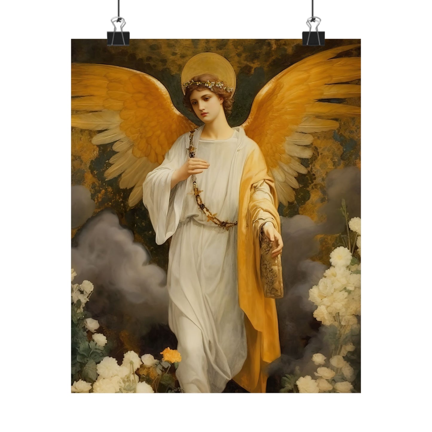 Saint Gabriel  the Archangel - Sanctified Souls Print - Multiple Sizes - Premium Matte Vertical Posters