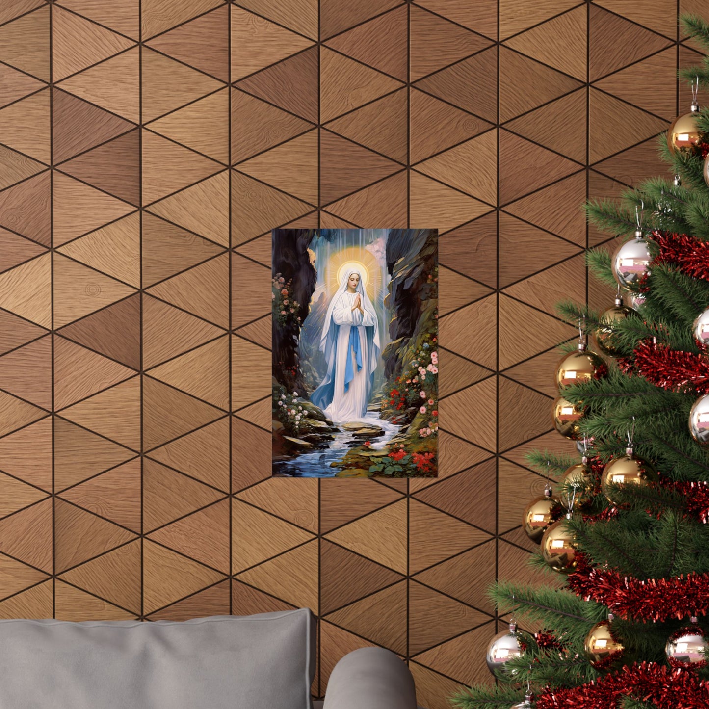 Our Lady of Lourdes - Sanctified Souls Print - Multiple Sizes - Premium Matte Vertical Posters