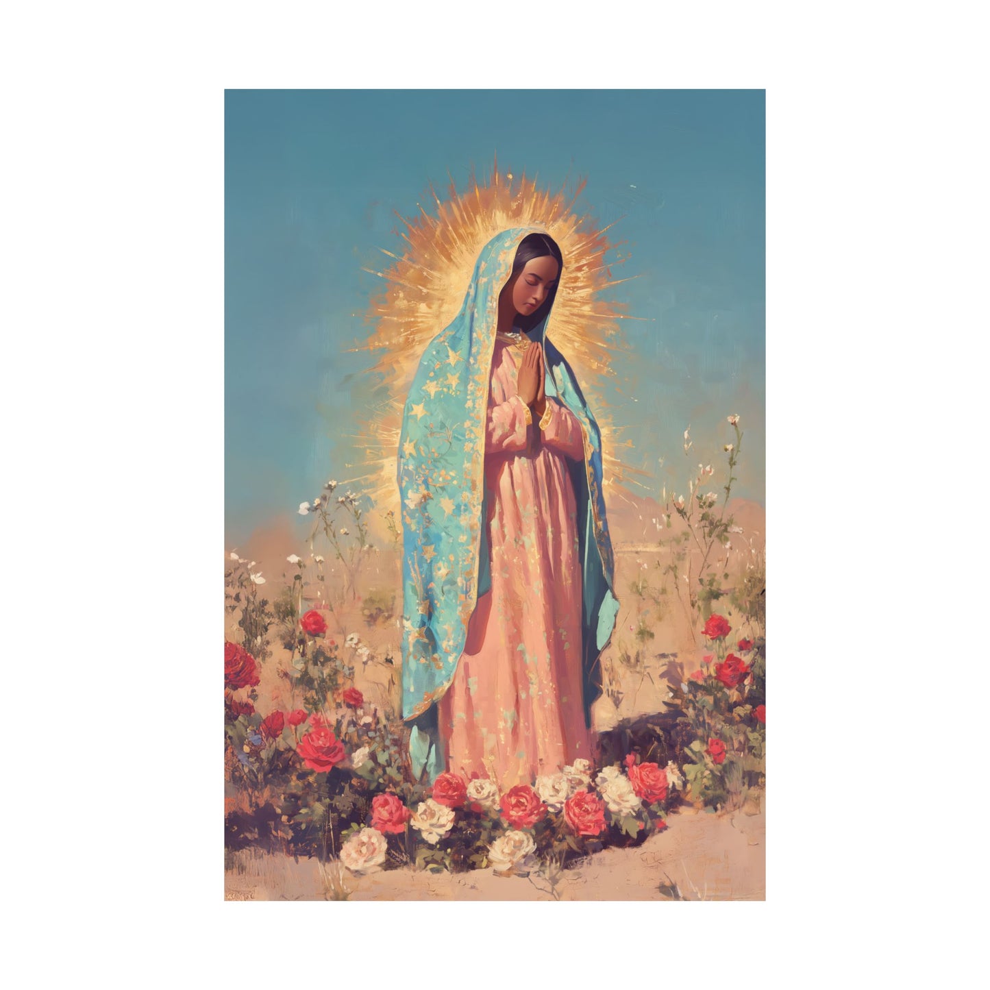 Our Lady of Guadalupe - Sanctified Souls Print - Multiple Sizes - Premium Matte Vertical Posters