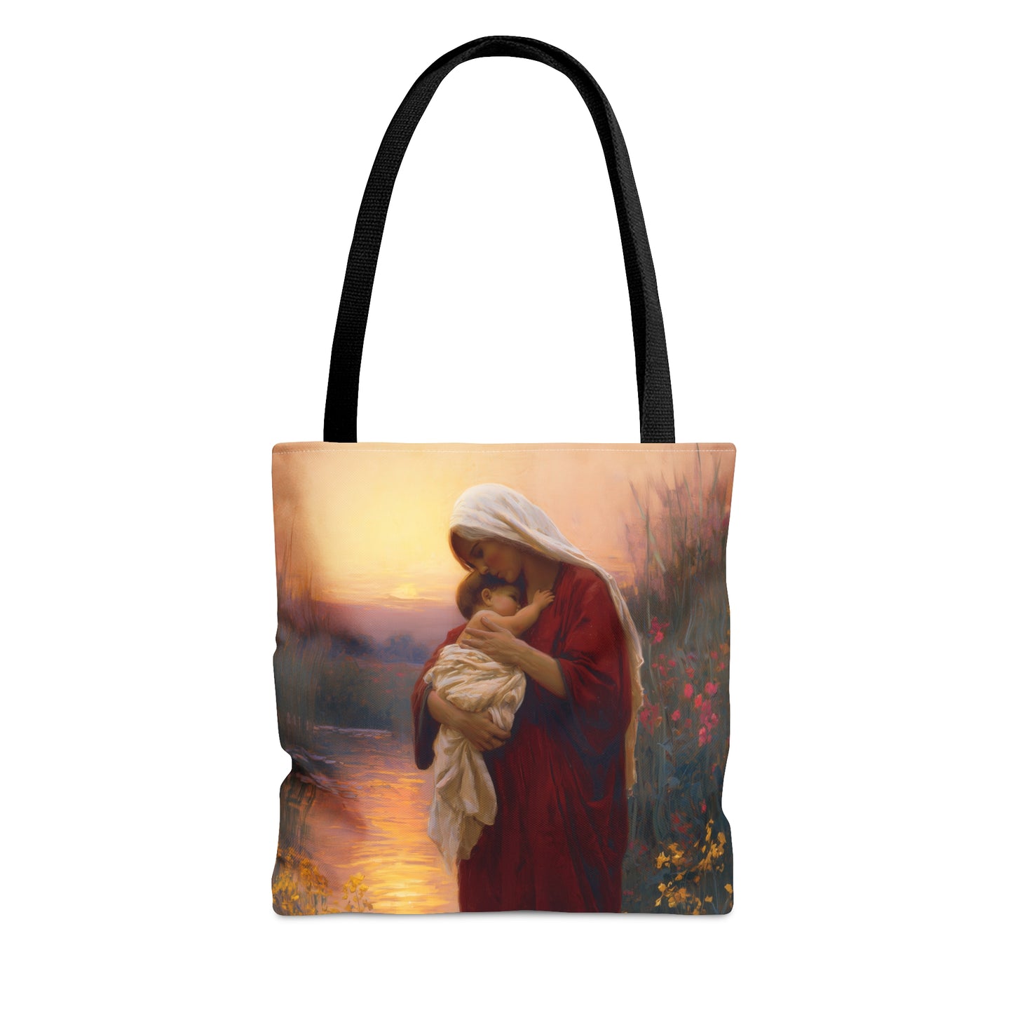 Saint Elizabeth, Mother to John the Baptist Tote Bag - Large Medium Small Faith Art Bag - Catholic Faith Purse - Double Sided