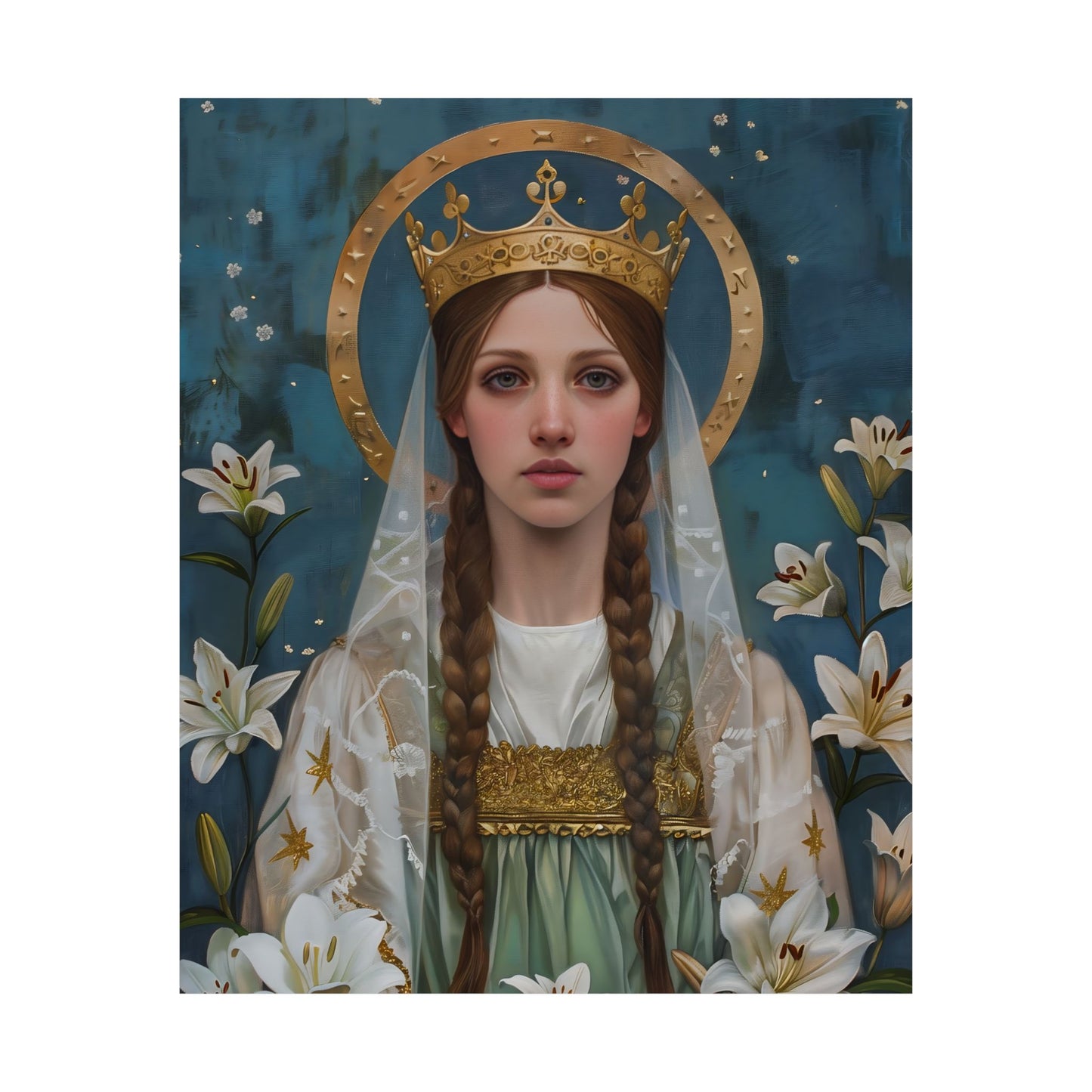 Saint Isabel of France - Sanctified Souls Print - Multiple Sizes - Premium Matte Vertical Posters - Matilda of Ringelheim