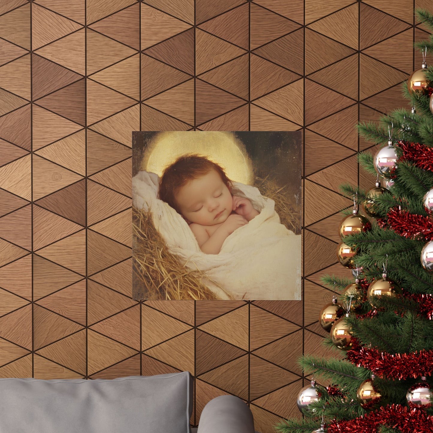 Jesus, the Newborn Light of the World - Sanctified Souls Print - Multiple Sizes - Premium Matte Vertical Posters