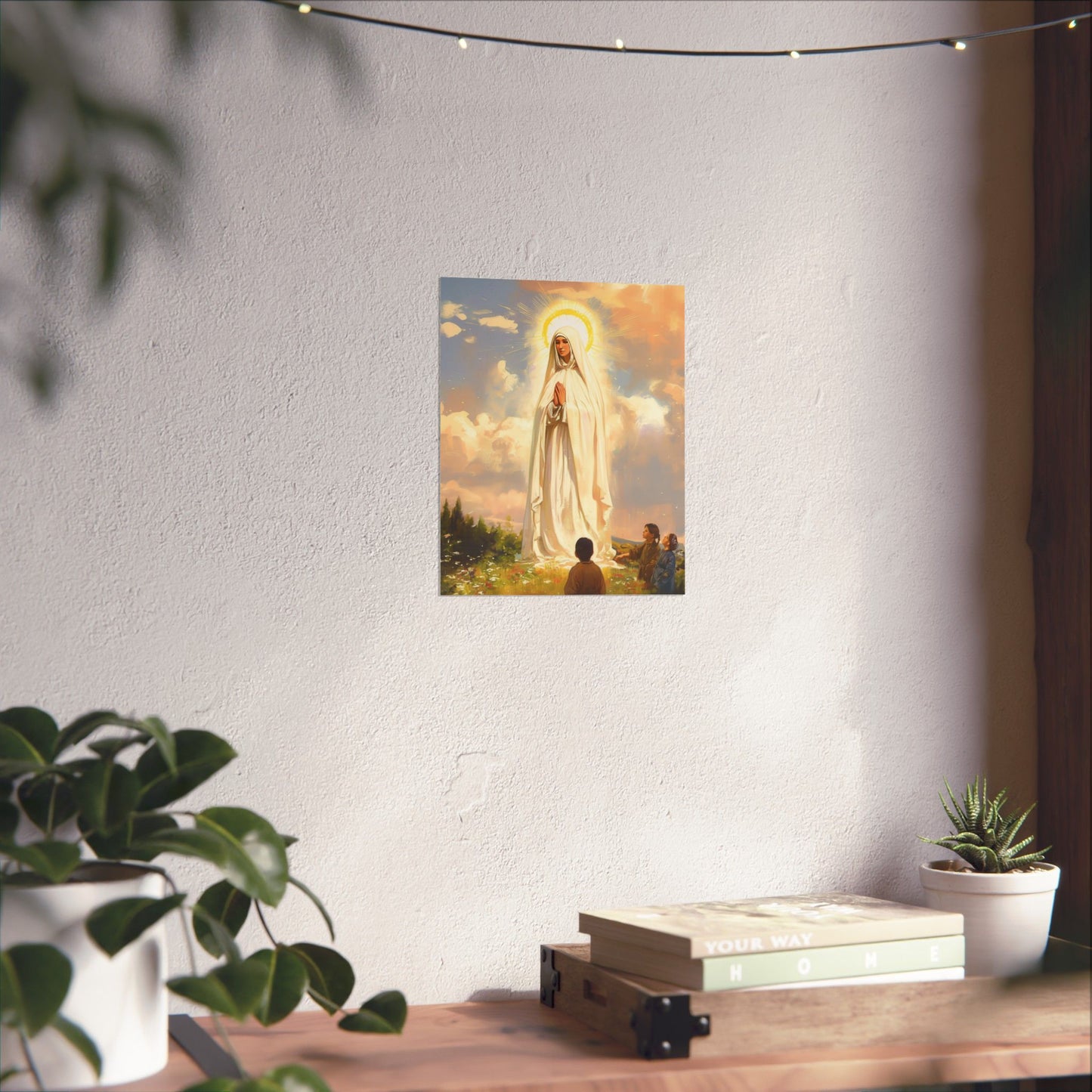 Our Lady of Fátima Poster Print - Sanctified Souls Print - Multiple Sizes - Premium Posters - Catholic Art for your home