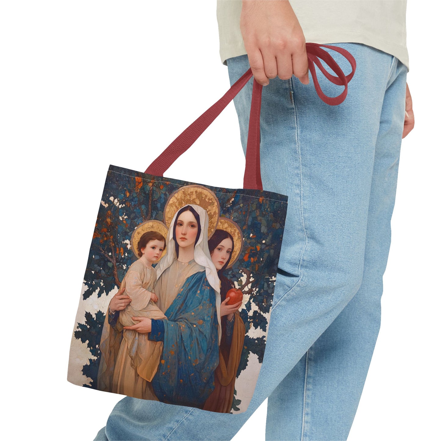 New Eve / Mary, The New Eve - Mother Mary Title - Marian Art - Tote Bag - Large Medium Small Faith Art Bag - Tote Purse