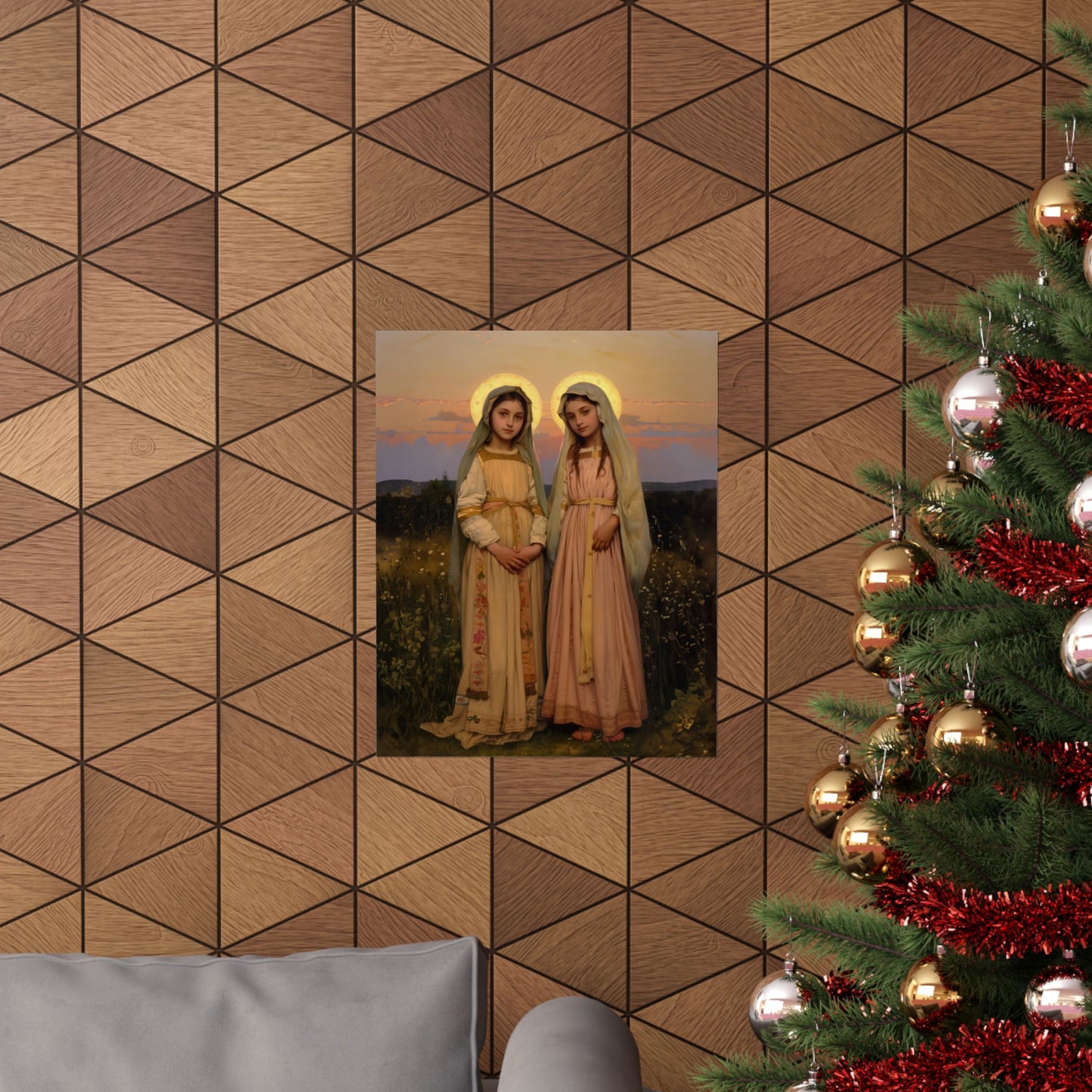 Saints Nunilo and Alodia - Sanctified Souls Print - Multiple Sizes - Premium Posters - Catholic Art - Christian - Gifts for Catholics