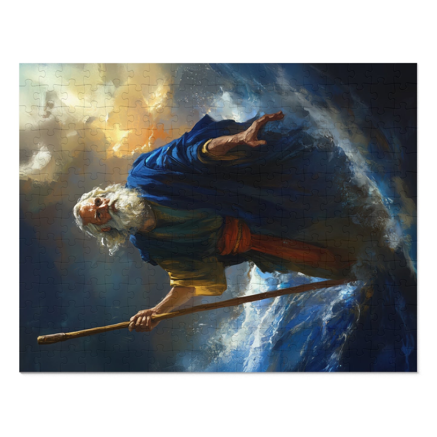 Moses Before the Trembling Sea - Puzzle & Keepsake Tin - Religious Jigsaw Puzzle (30, 110, 252, 500,1000-Piece)