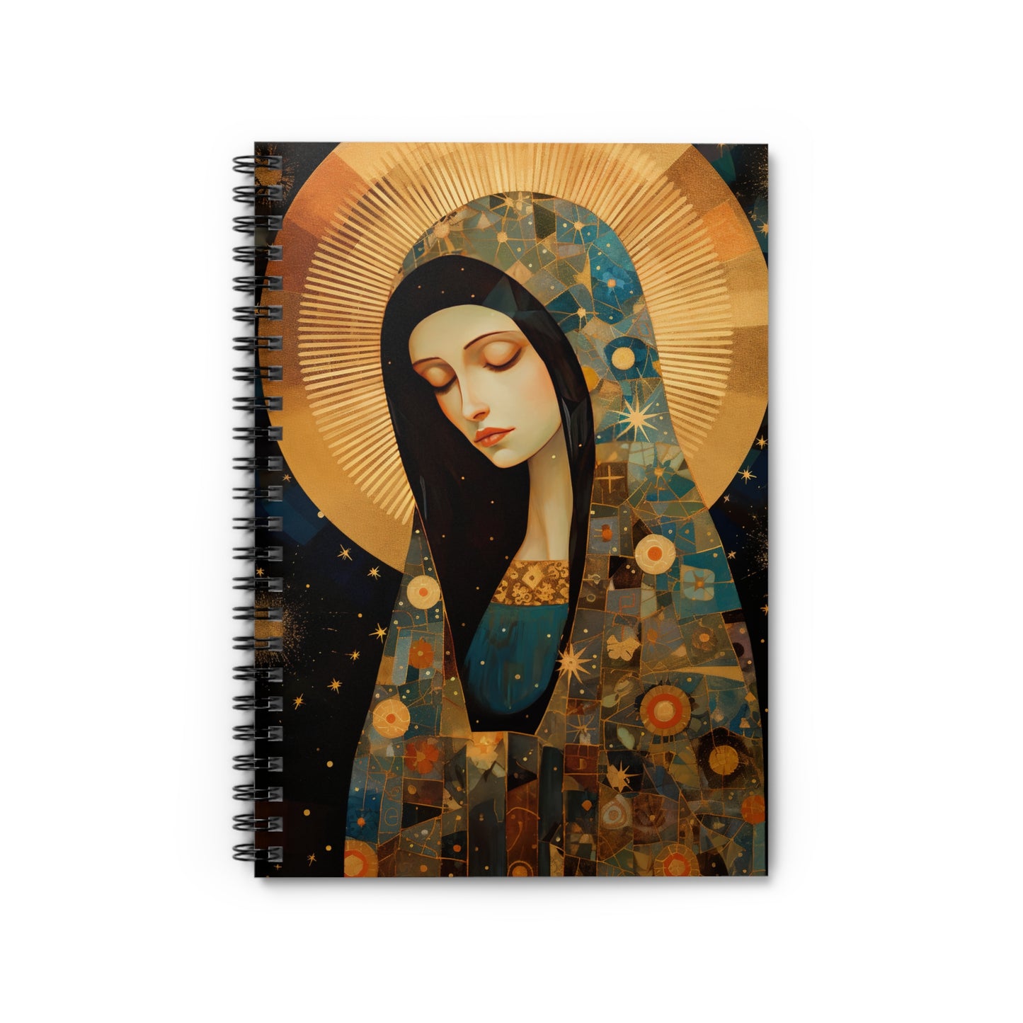 The Beloved Mother: Mary in Portrait Journal - Sanctified Souls Art - Religious Based Notebook - Spiral Notebook - Ruled Line