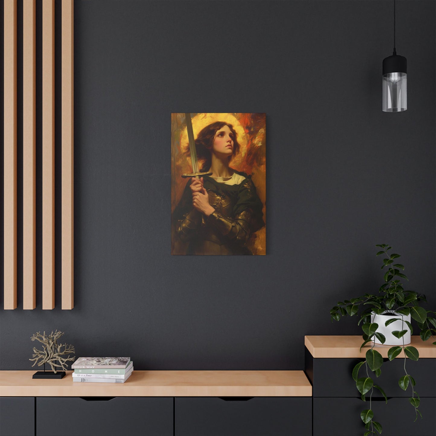 Portrait of Saint Joan of Arc - Museum Wrapped Canvas - Sanctified Souls Print - Religious Art for your Home