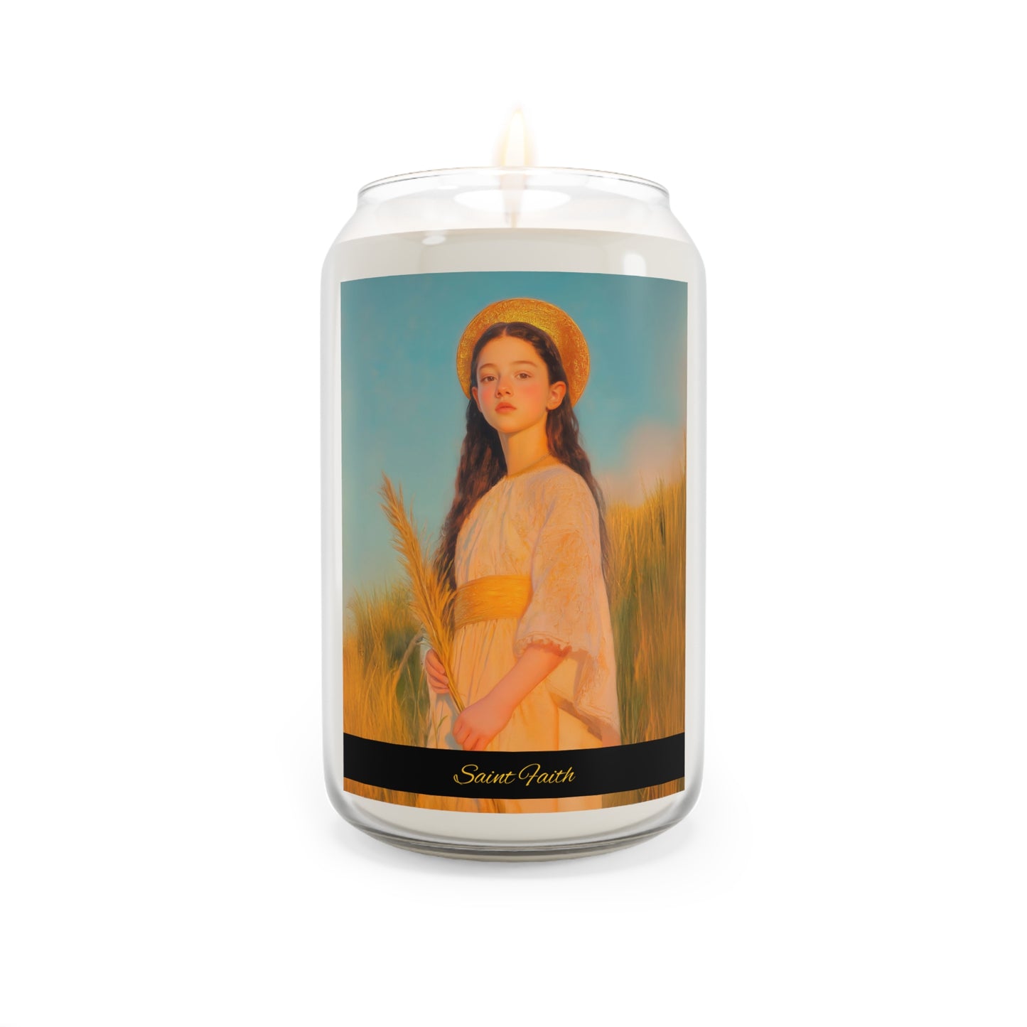 Saint Faith - Scented Prayer Candle, 13.75oz -  Candle - Catholic Art - prayer room Scented Candle - Martyr of the Church