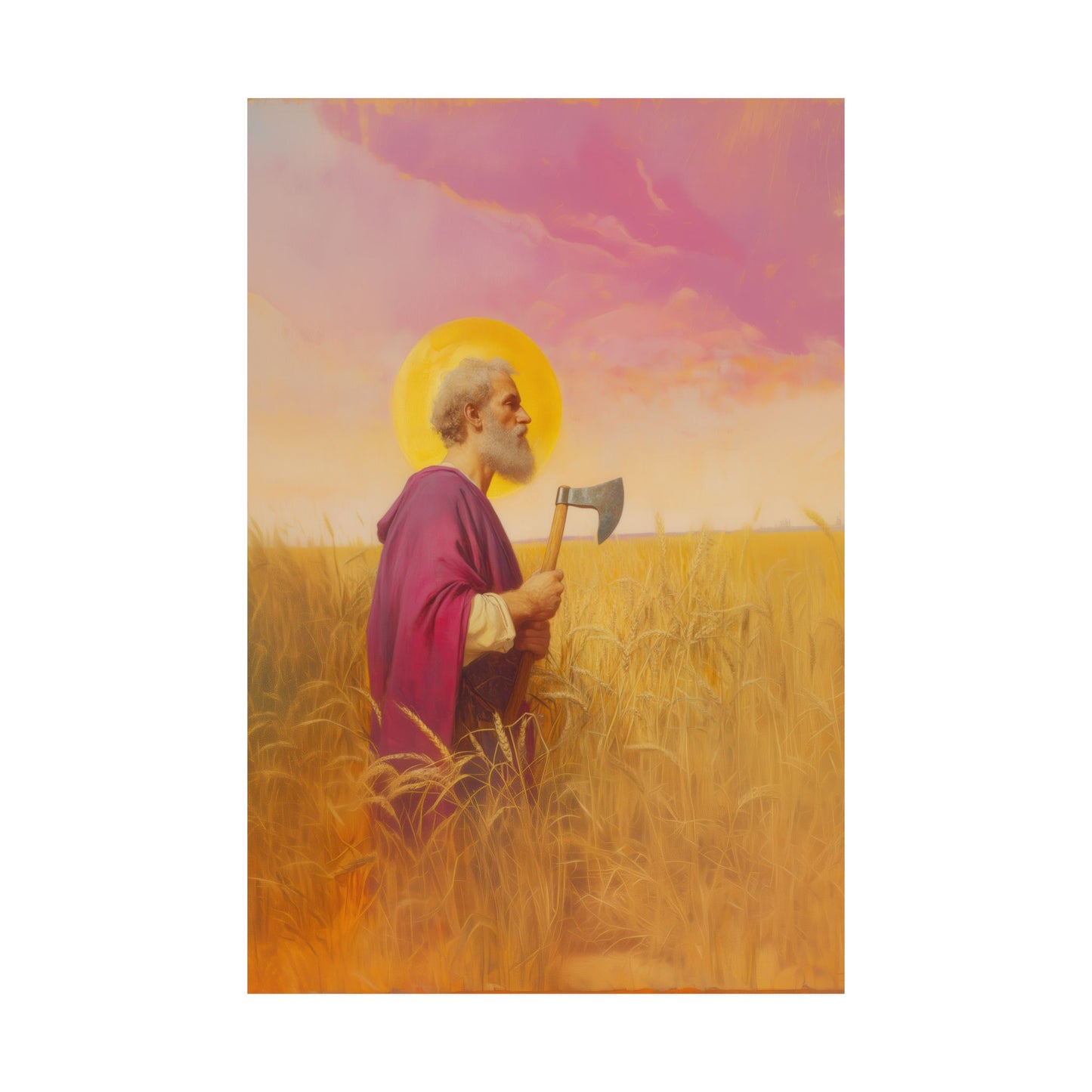 Saint Matthias - Sanctified Souls Print - Multiple Sizes - Premium Posters - Catholic Art - Christian Home Decor Artwork
