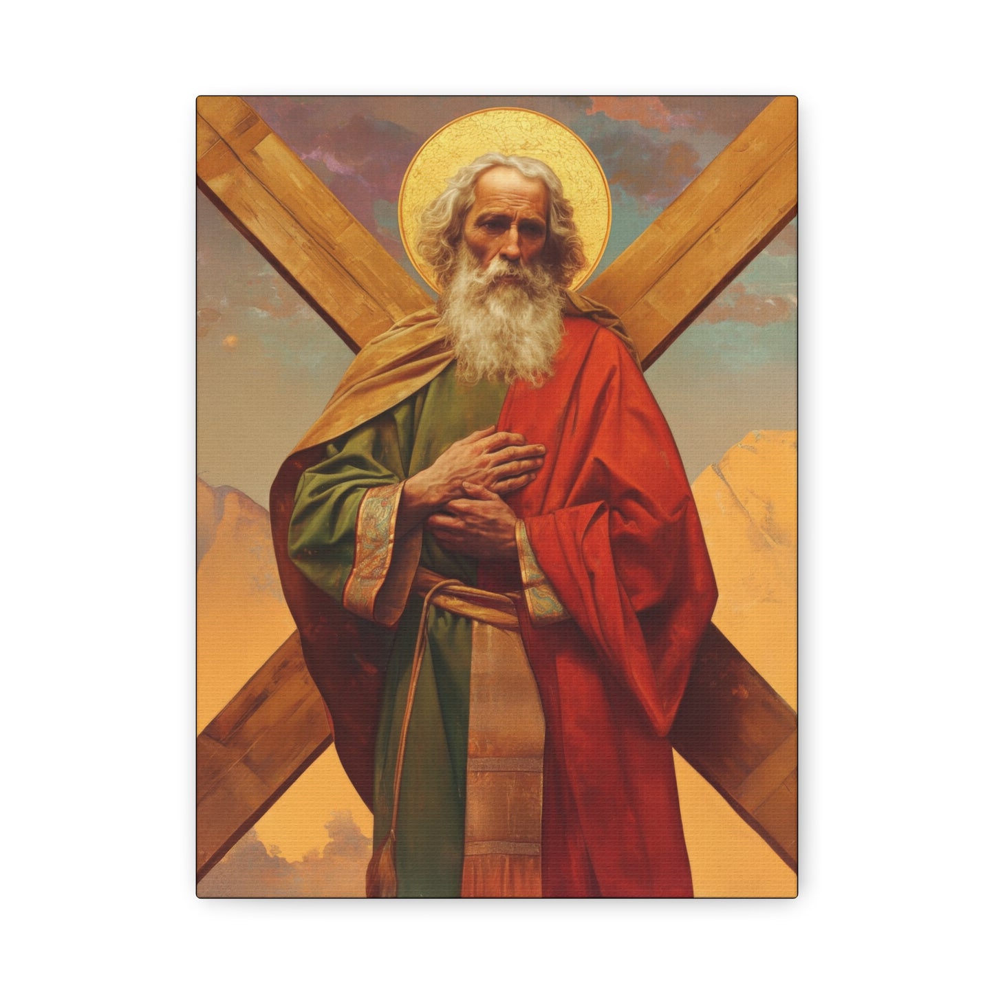 Saint Andrew the Apostle - Gallery Wrapped Canvas - Print - Religious Art for your Home - Catholic