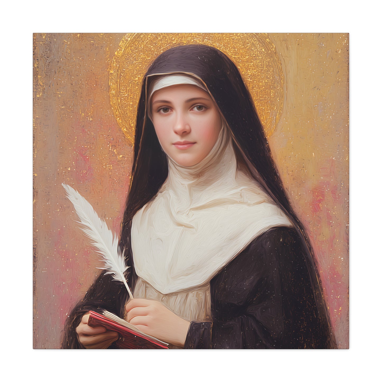 Saint Mechtildis / Mechtide of Hefta / Mechthild of Hackeborn - Gallery Wrapped Canvas - Print - Religious Art for your Home - Catholic Art