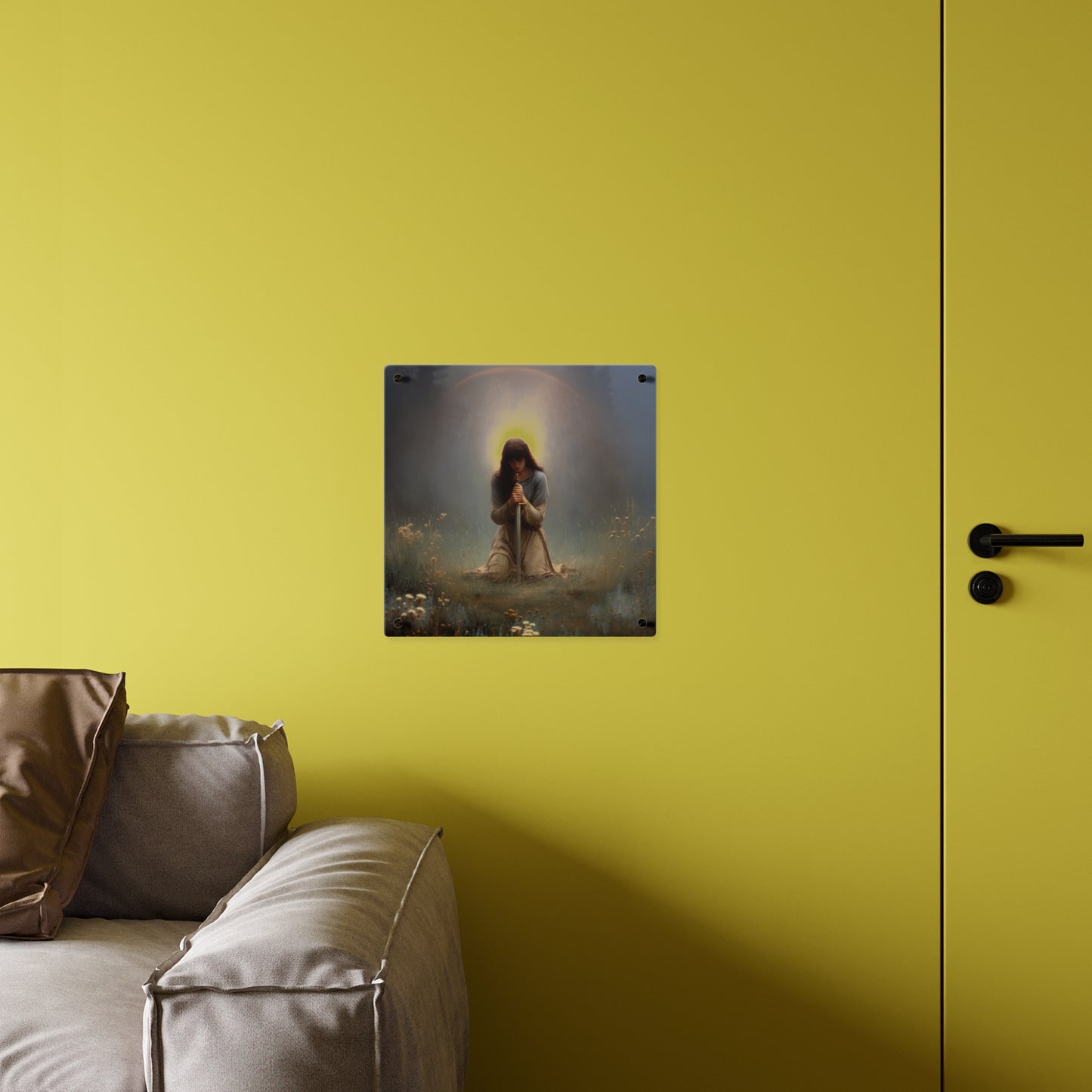 Saint Joan of Arc Wall Art Panel - Ready to Hang Acrylic Print - Catholic Saint Art - Patron Saint Print - No Frame needed