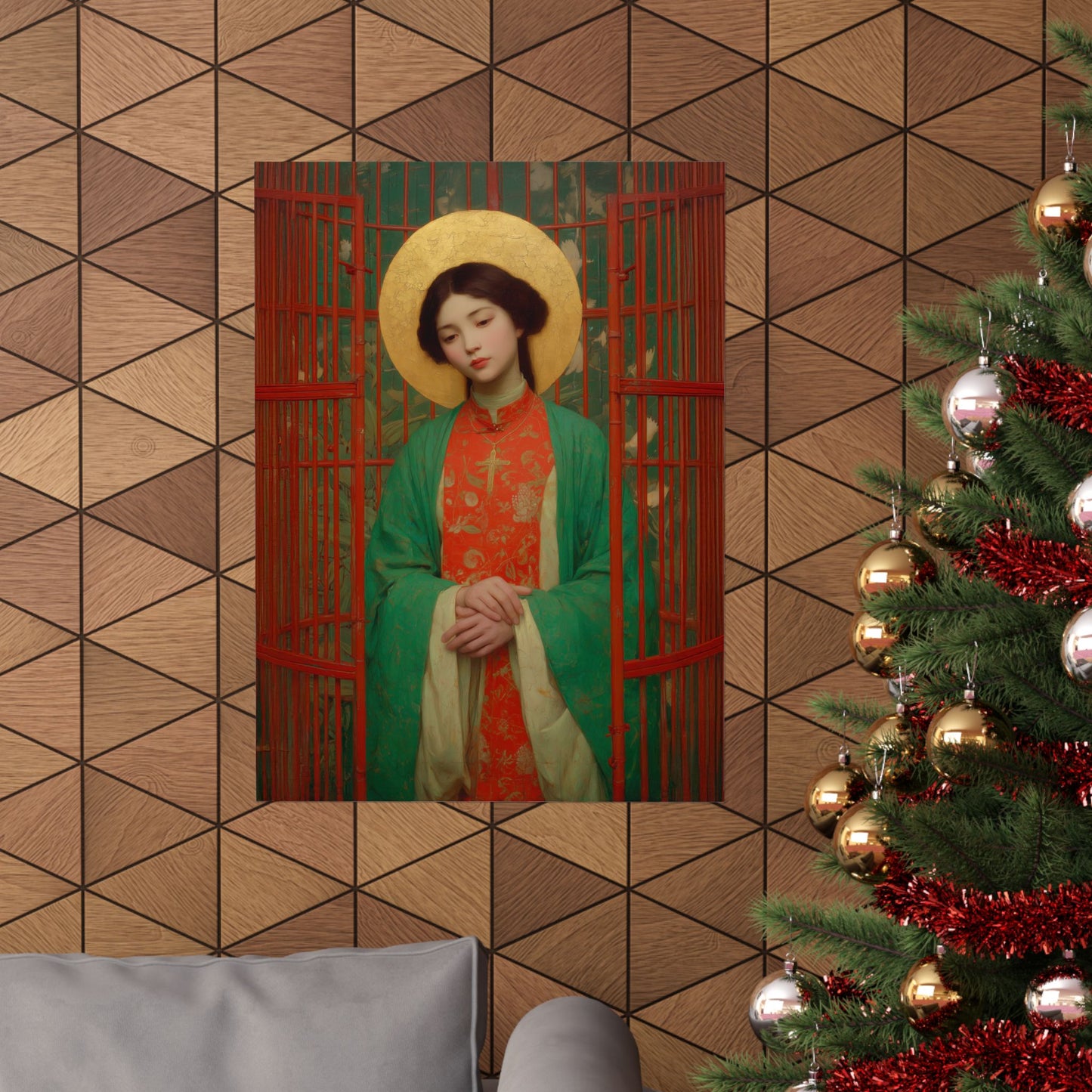 Saint Agnes Tsao Kou Ying  - Sanctified Souls Print - Multiple Sizes - Premium Posters - Catholic Art - Christian Home Decor Artwork