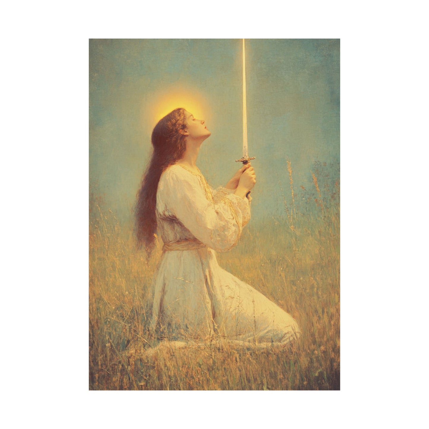 Saint Joan of Arc - Sanctified Souls Print - Multiple Sizes - Premium Posters - Catholic Art - Christian Home Decor Artwork