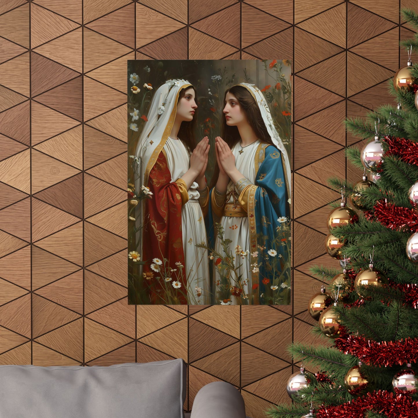 Saints Emiliana and Trasilla Print - Sanctified Souls Print - Multiple Sizes - Premium Matte Vertical Posters