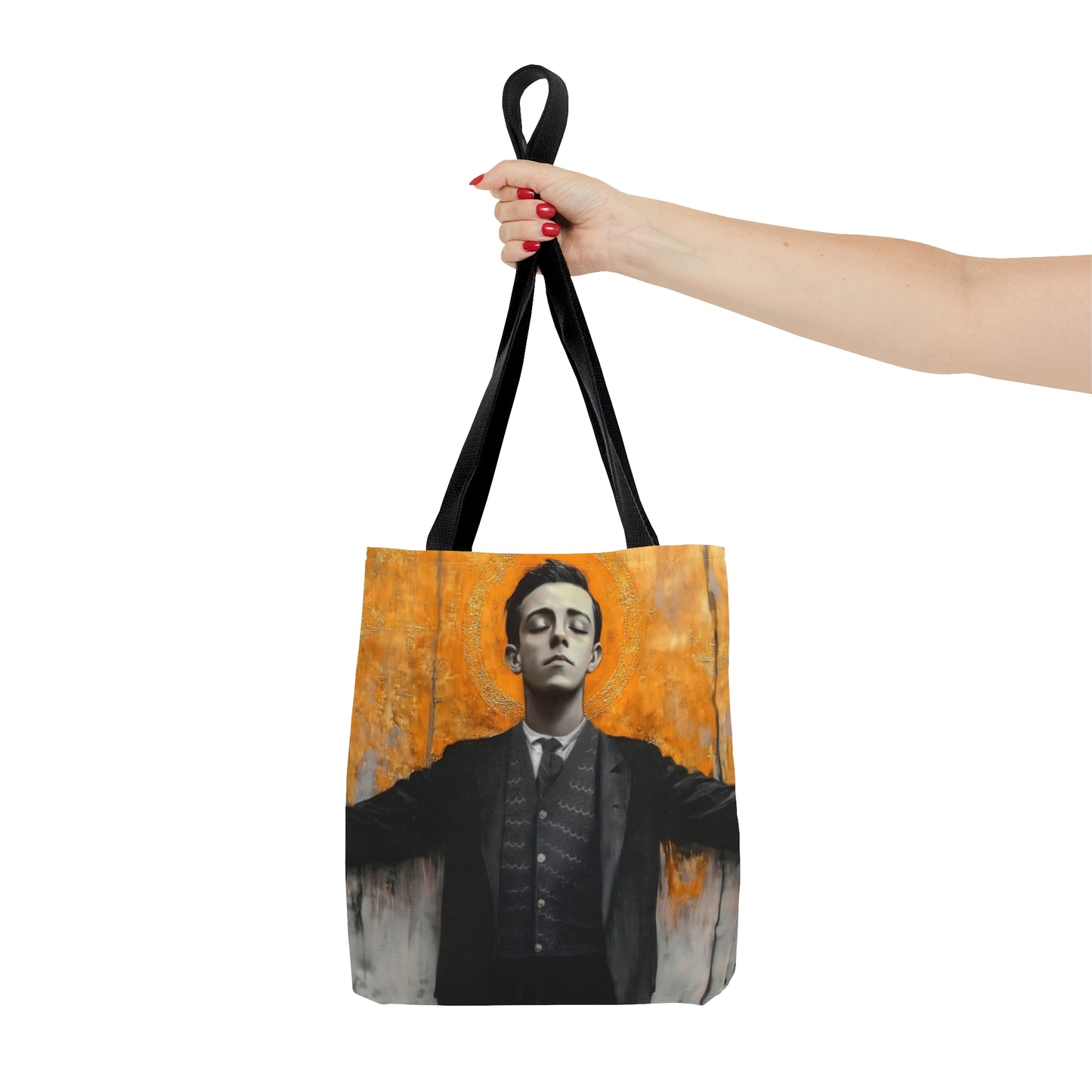 Blessed Miguel Pro Tote Bag - Large Medium Small Faith Art Bag - Catholic Faith Purse - Double Sided - Bible bag - Prayer Bag