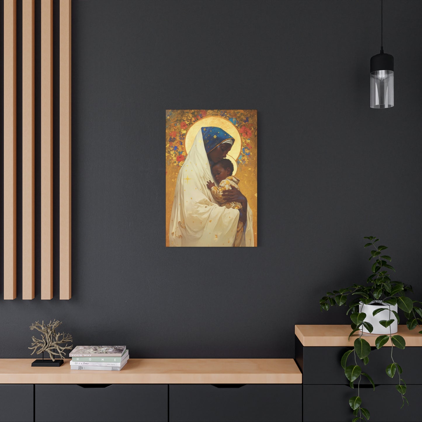 Queen of Peace and Love- Our Lady of Kibeho's Message - Museum Wrapped Canvas - Print - Religious Art for your Home - Christian print