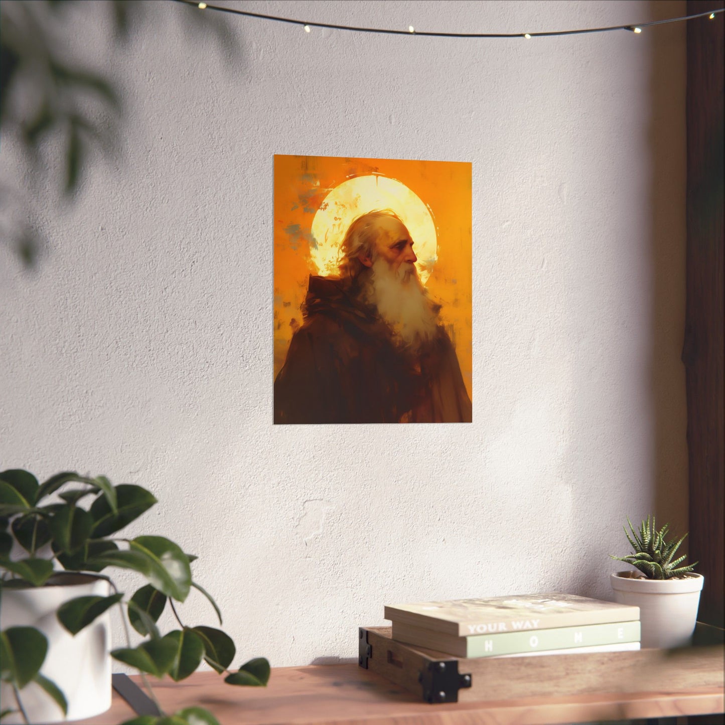 Saint Samson of Dol - Sanctified Souls Print - Multiple Sizes - Premium Posters - Catholic Art - Christian painting