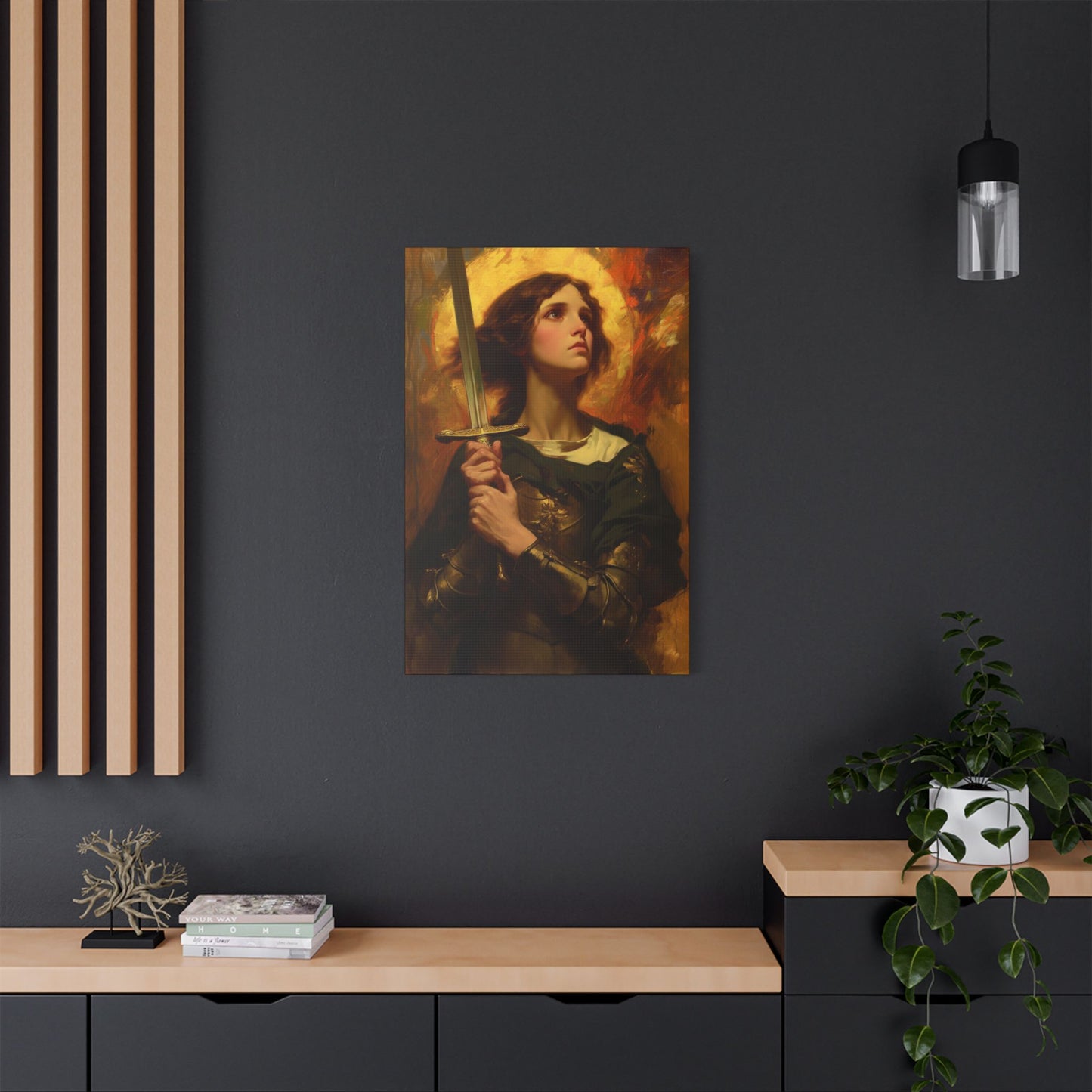 Portrait of Saint Joan of Arc - Museum Wrapped Canvas - Sanctified Souls Print - Religious Art for your Home
