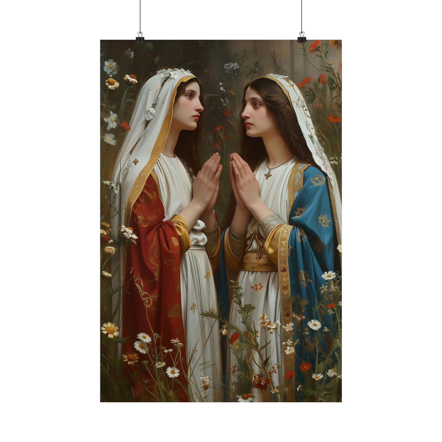 Saints Emiliana and Trasilla Print - Sanctified Souls Print - Multiple Sizes - Premium Matte Vertical Posters