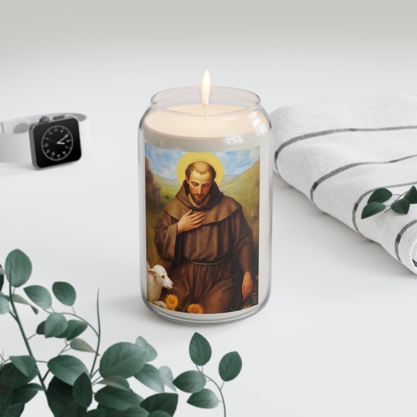 Saint Francis of Assisi - Scented Prayer Candle, 13.75oz - Tall Size - Religious Prayer Candle - Catholic Art
