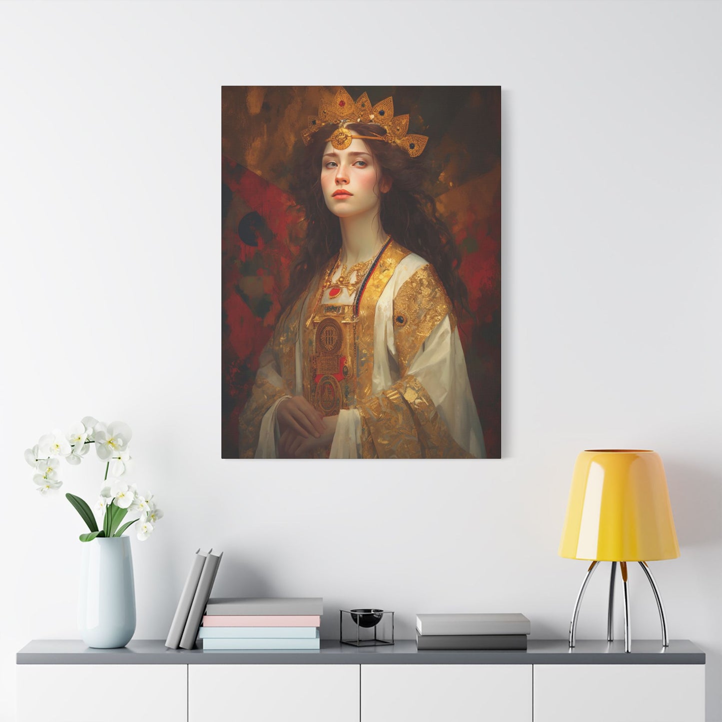 Saint Barbara Canvas Print - Multiple Sizes - Catholic Home art - Museum Wrapped Canvas - Sanctified Souls Print