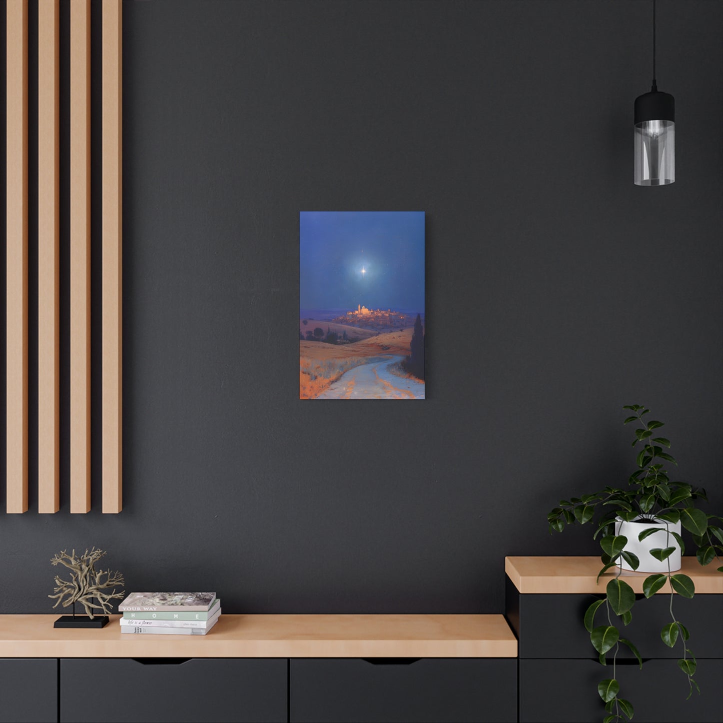 Bethlehem Wrapped in the Light of His Coming - Gallery Wrapped Canvas - Print - Religious Art for your Home - Catholic