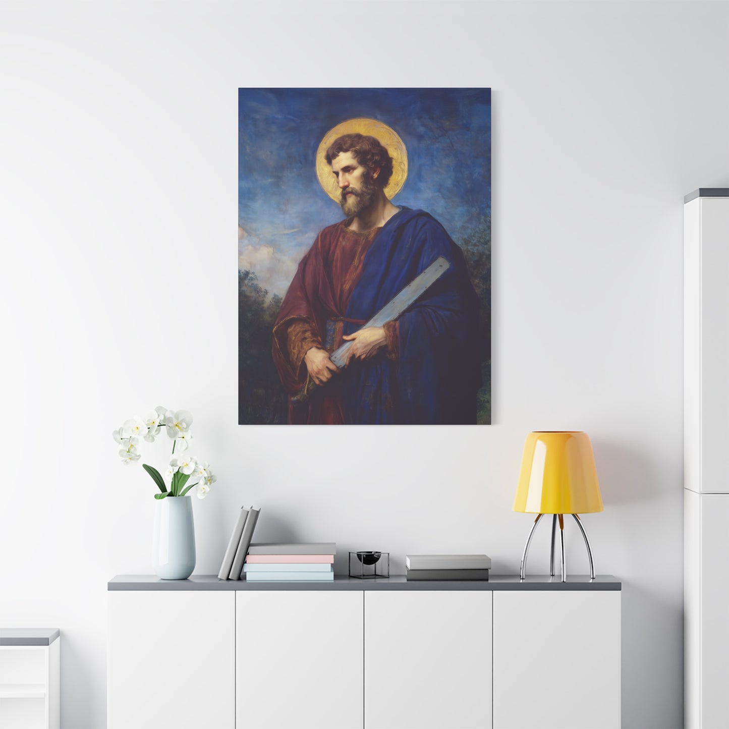 Saint Simon the Apostle  - Gallery Wrapped Canvas - Print - Religious Art for your Home - Catholic Art