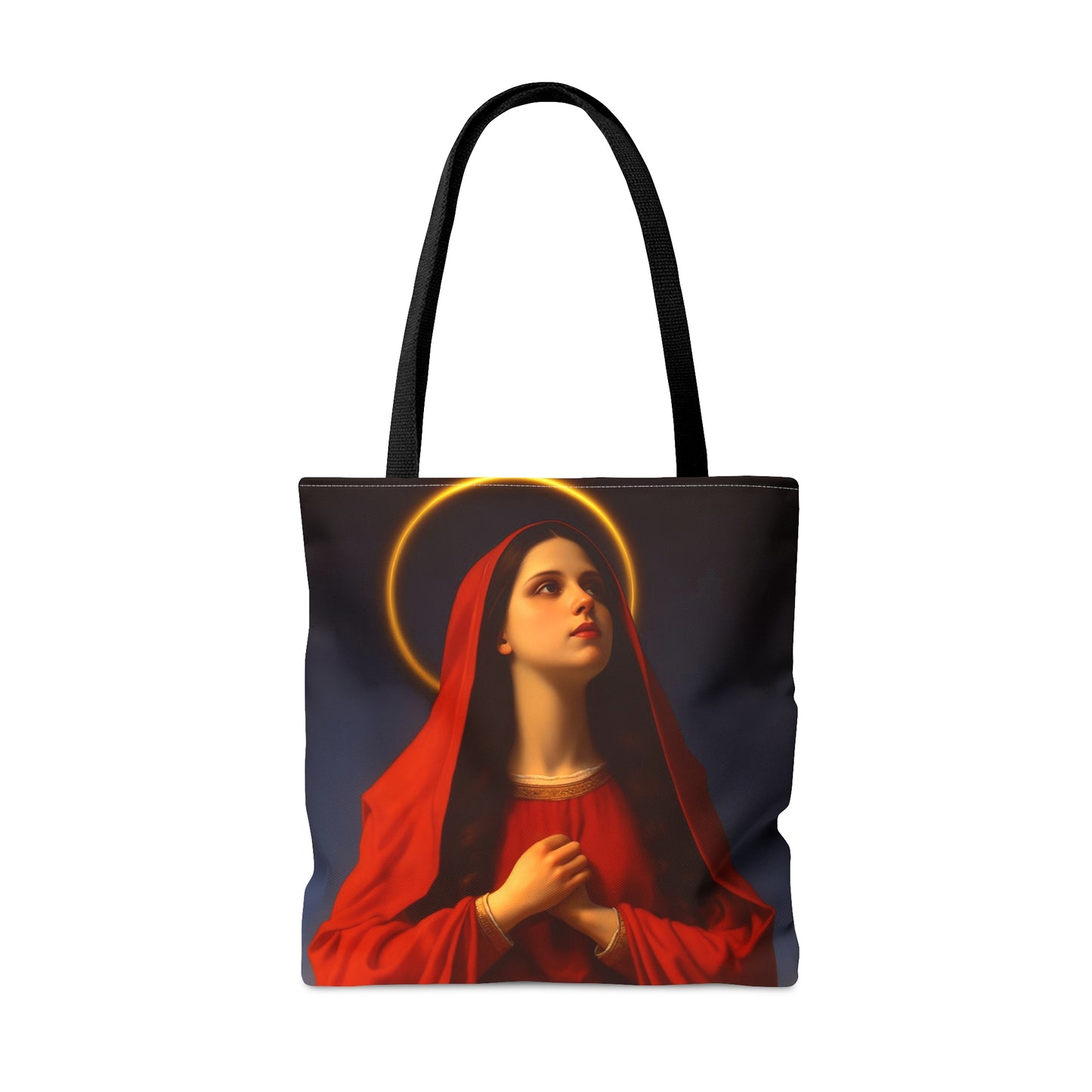 Mary the Blessed Virgin Tote Bag - Catholic faith inspired carry-all purse - day to day bag - Mary the Blessed Virgin - Double Sided
