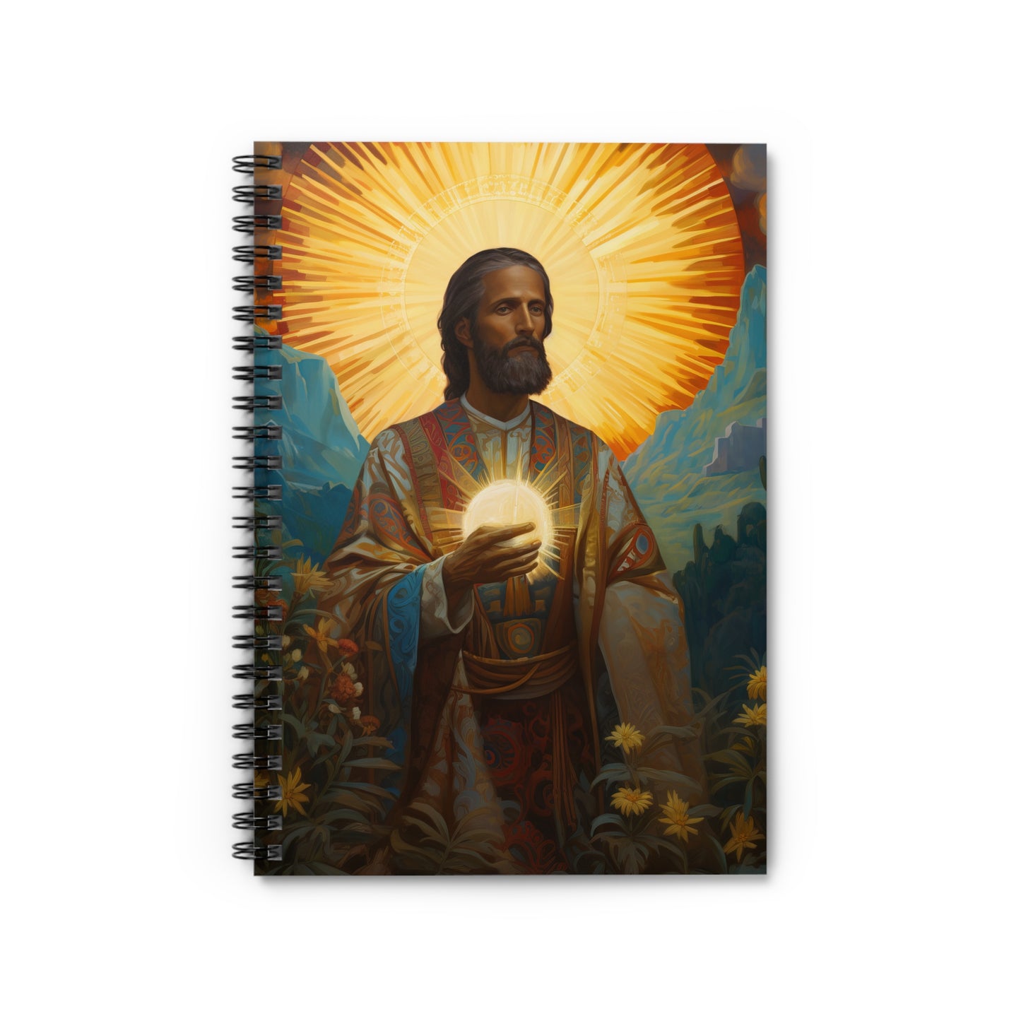 Saint Benignus of Dijon - Sanctified Souls Art - Religious Based Notebook - Spiral Notebook - Ruled Line