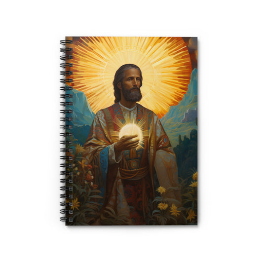 Saint Benignus of Dijon - Sanctified Souls Art - Religious Based Notebook - Spiral Notebook - Ruled Line