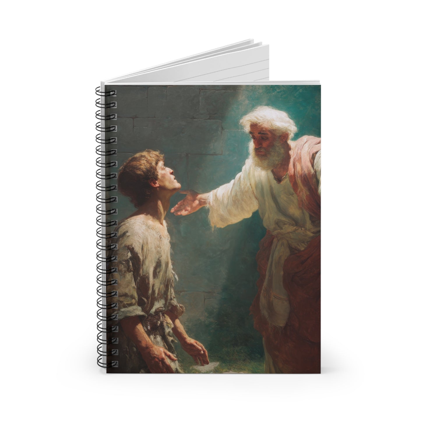 Homecoming of the Prodigal Son - Sanctified Souls Art - Religious Based Notebook - Spiral Notebook