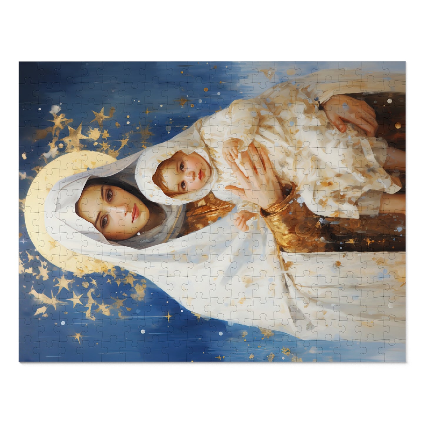 Divine Frost: Our Lady of the Snows - Puzzle and Keepsake Tin - Religious Jigsaw Puzzle (30, 110, 252, 500,1000-Piece) - Religious Puzzle