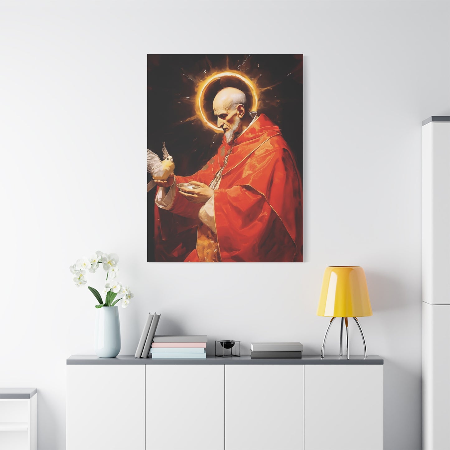 Pope Saint Gregory the Great  - Museum Wrapped Canvas - Sanctified Souls Print - Religious Art for your Home