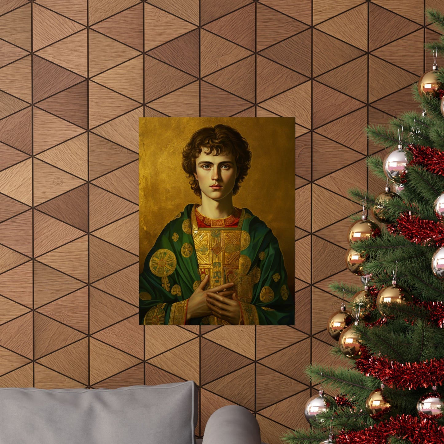 Saint Pantaleon - Sanctified Souls Print - Multiple Sizes - Premium Matte Vertical Posters - Religious Art for the home