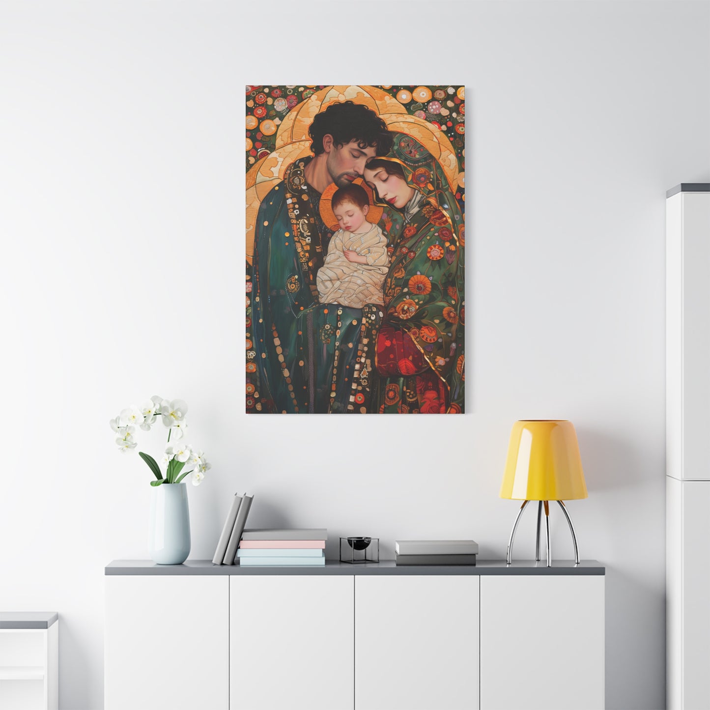 Guiding Light - The Holy Family - Museum Wrapped Canvas - Sanctified Souls Print - Religious Art - Jesus, Mary and Joseph Art