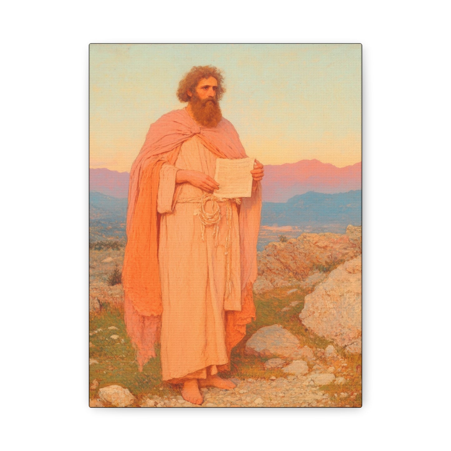 Obadiah - Keeper of the Lord's Warning and Mercy - Gallery Wrapped Canvas - Print - Religious Art for your Home - Catholic Art