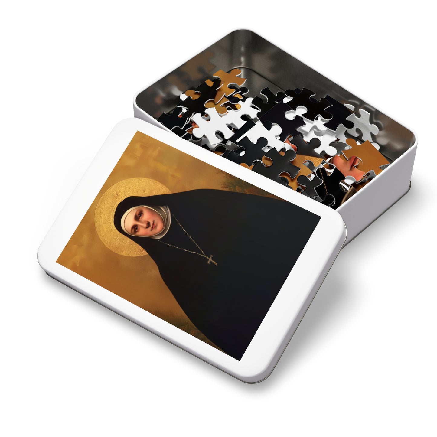 Saint Geltrude Caterina Comensoli - Puzzle & Keepsake Tin - Religious Jigsaw Puzzle (30, 110, 252, 500,1000-Piece)