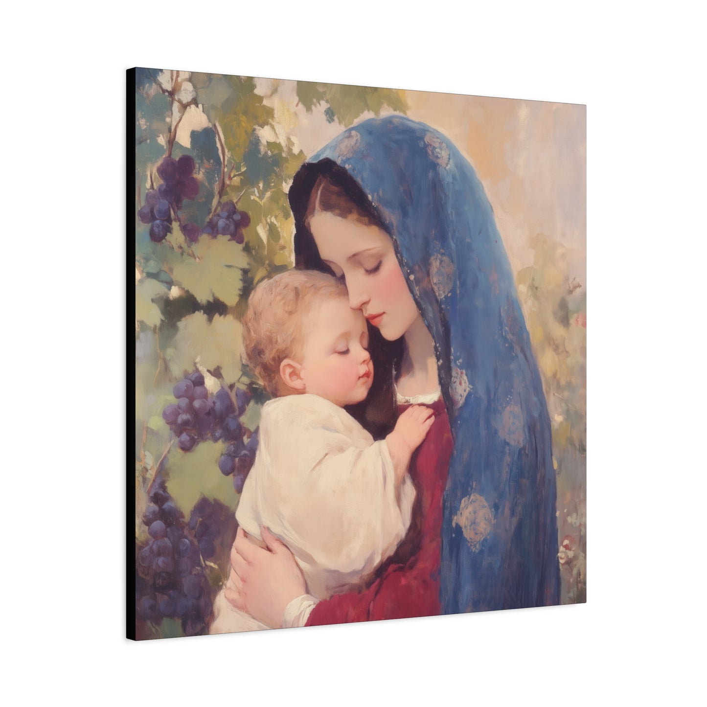 Our Lady of the Grapes / Out Lady of the Harvest - Gallery Wrapped Canvas - Print - Religious Art for your Home - Catholic Art