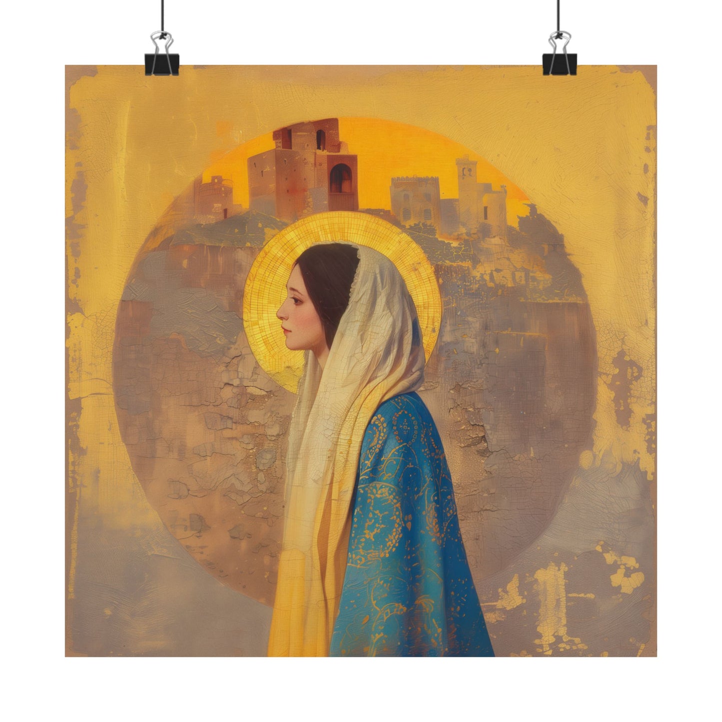 Mary of Nazareth - Mother Mary - Marian Title - Virgin Mary - Sanctified Souls Print - Multiple Sizes - Premium Matte Vertical Posters