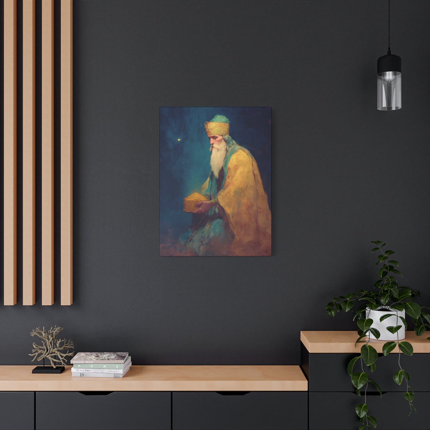 Caspar and the Offering of Worship - 3 Wise Men - Gallery Wrapped Canvas - Print - Religious Art for your Home - Catholic