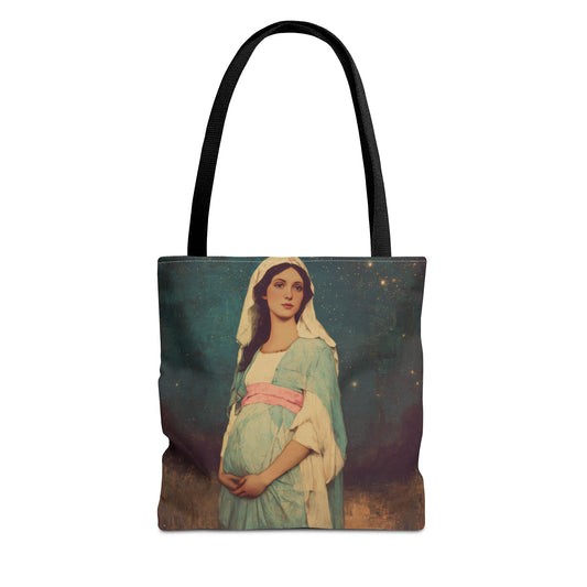 Our Lady of 'O' - Our Lady of Expectation - Mother Mary - Marian Art - Tote Bag - Large Medium Small Faith Art Bag - Tote Purse