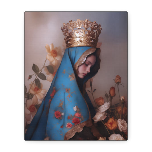 Our Lady of the Roses - Catholic Marian Canvas Print
