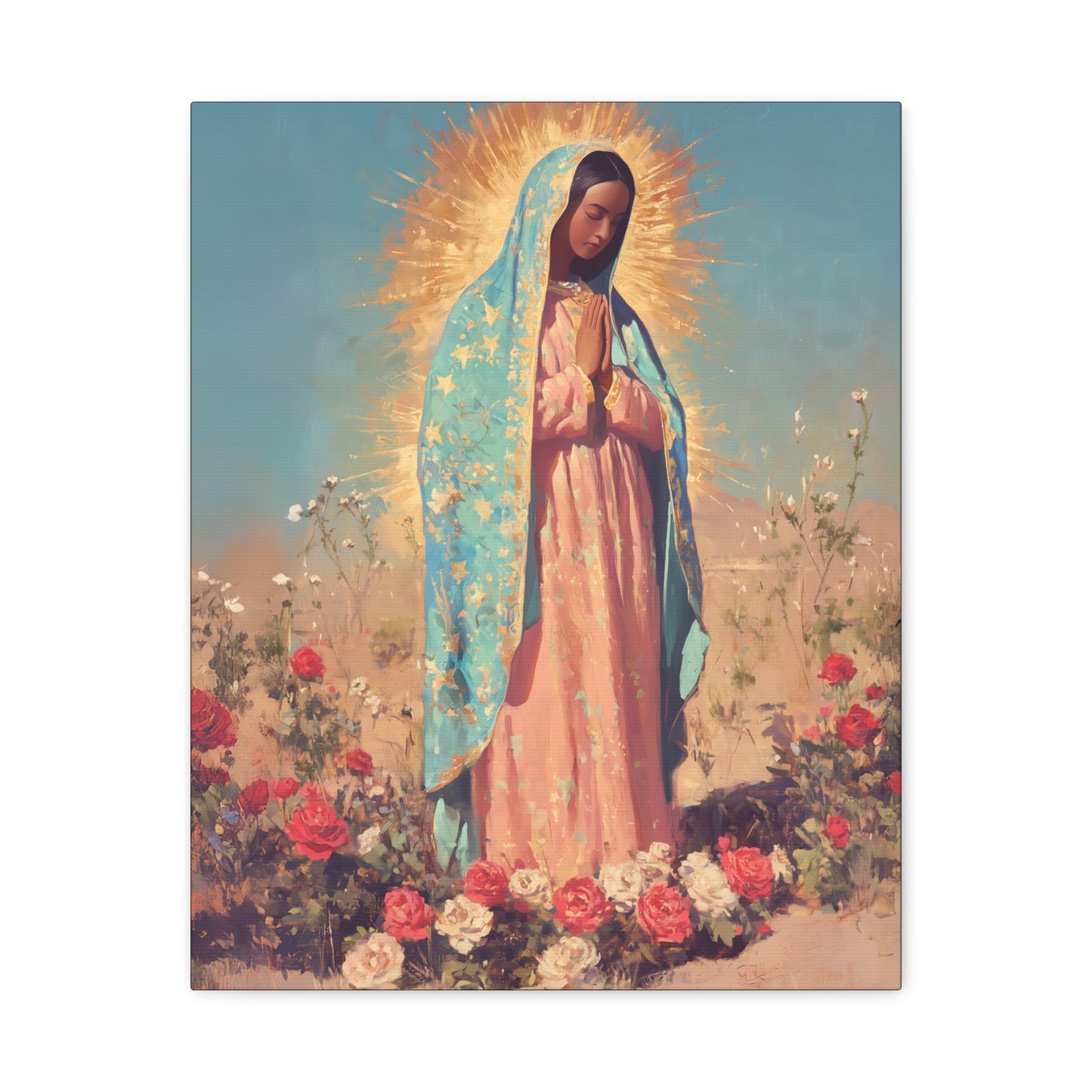Our Lady of Guadalupe - Gallery Wrapped Canvas - Print - Religious Art for your Home - Catholic Art