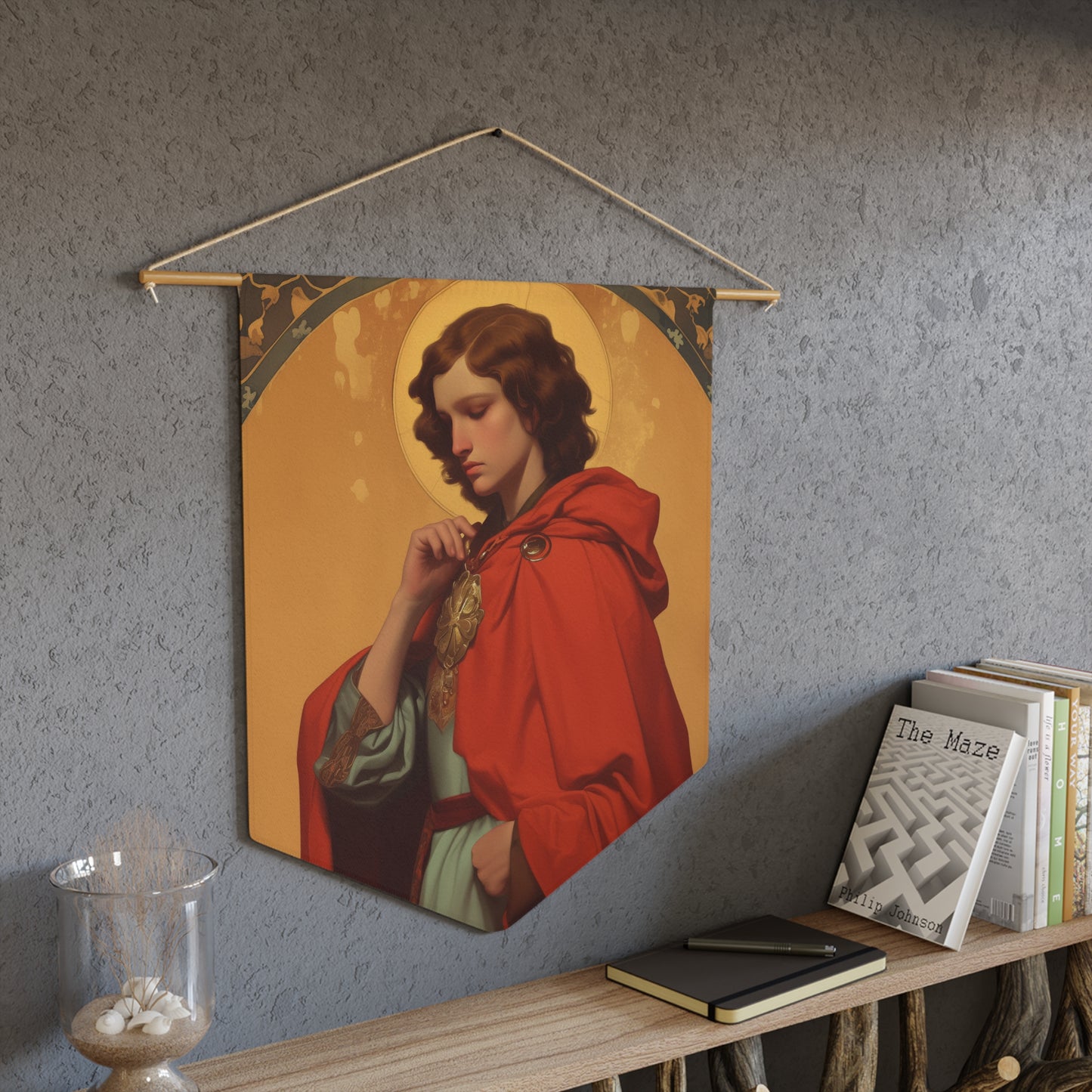 Saint Casimir of Poland Wall Banner / Wall Hanging / Pennant - Religious Art - Prayer room - Catholic Art - Large Print - 18" x 21"