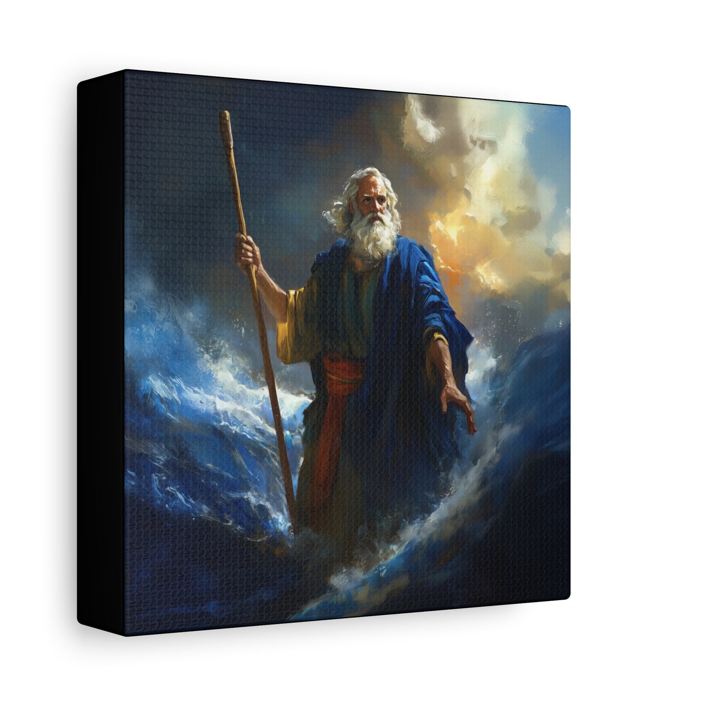 Moses Before the Trembling Sea - Gallery Wrapped Canvas - Print - Religious Art for your Home - Catholic Art