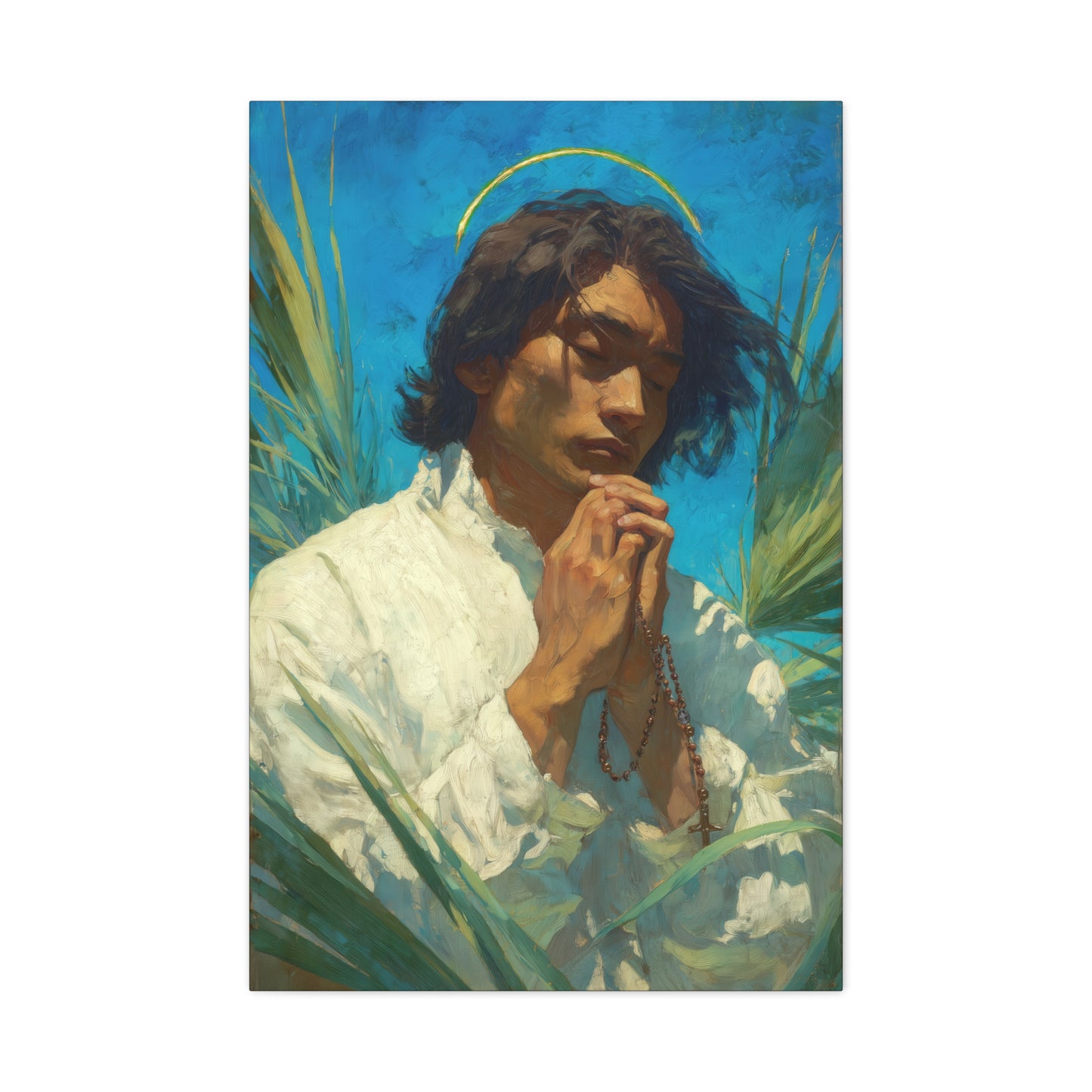 Saint Lorenzo Ruiz - Multiple Sizes - Catholic Home art - Museum Wrapped Canvas - Sanctified Souls Print - Catholic Martyr Art